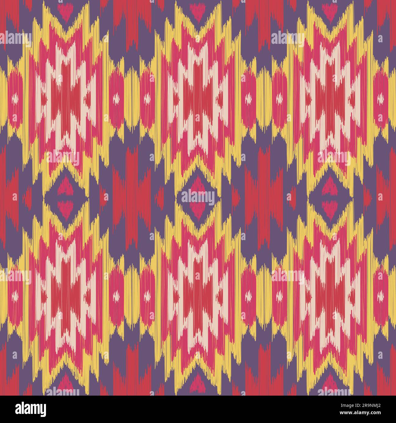 Vector seamless ikat ethnic pattern Stock Vector Image & Art - Alamy
