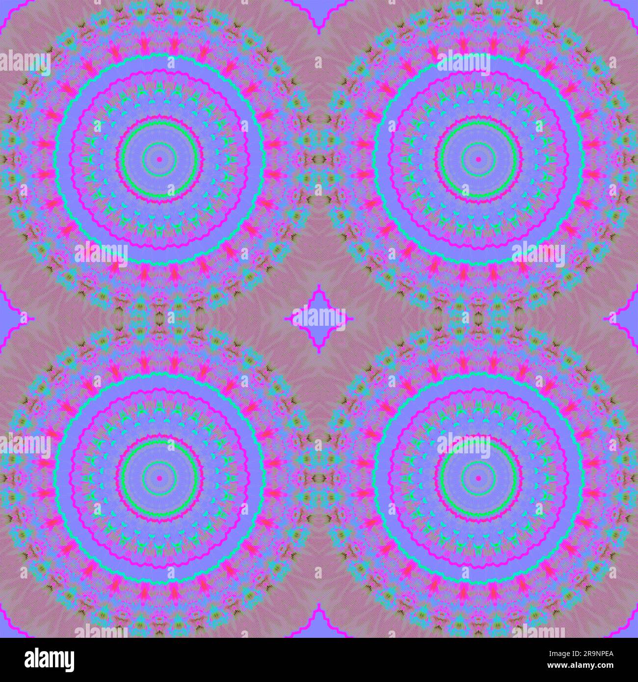A seamless mandala tapestry, seamless pattern, computer generated Stock Photo