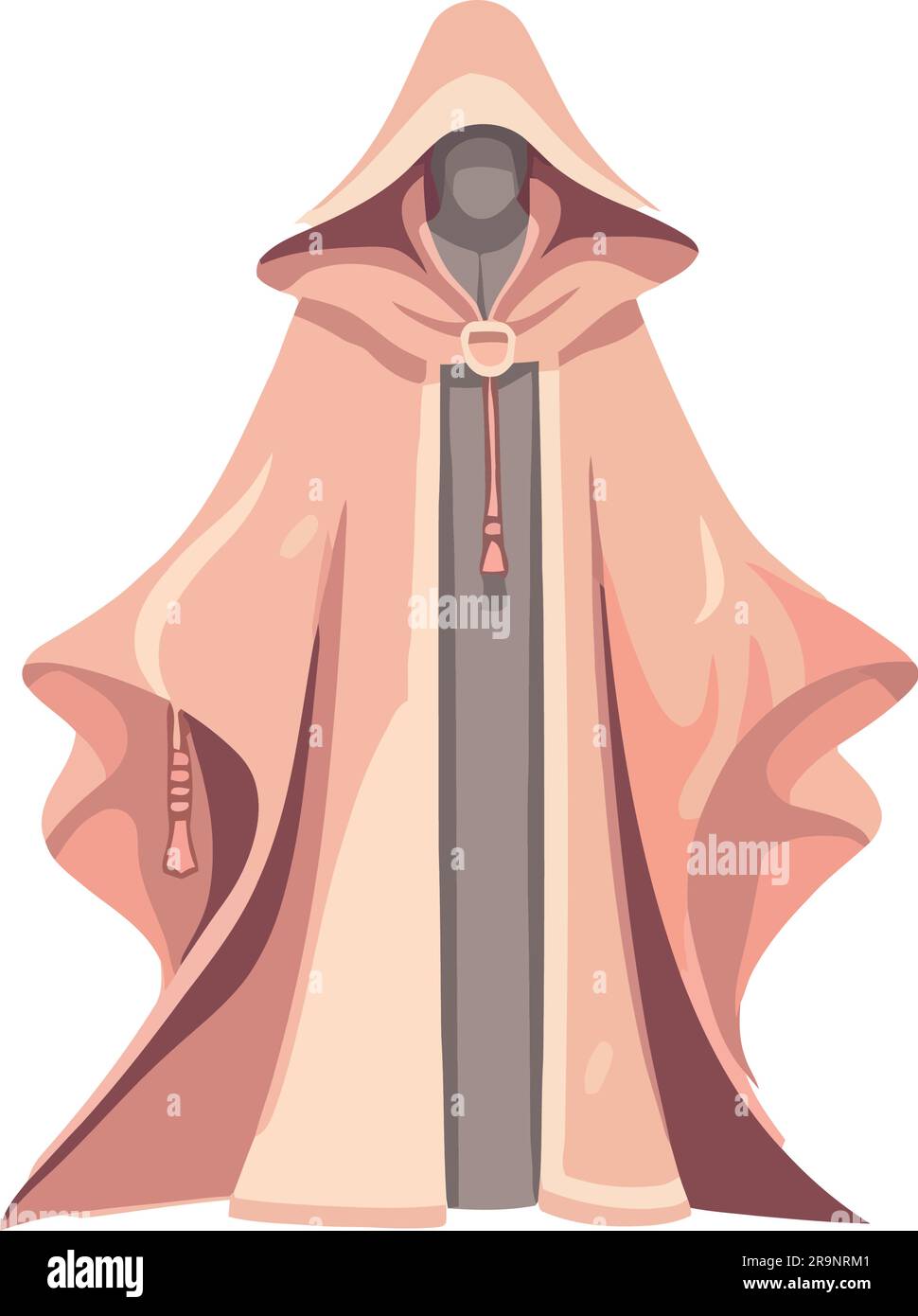 Wizard Robe Outline Image Hood heroes Stock Vector Images - Alamy