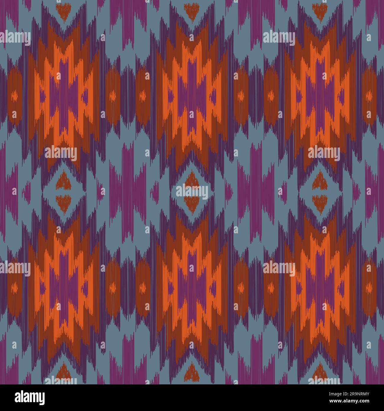 Vector seamless ikat ethnic pattern Stock Vector Image & Art - Alamy