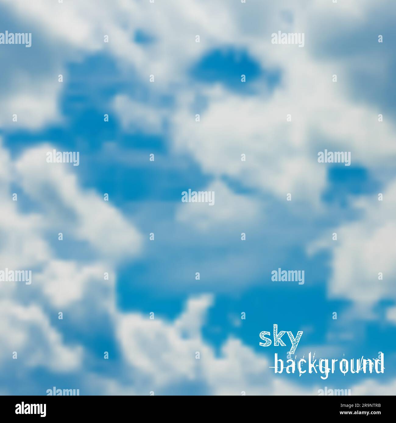 Vector background with blue sky and clouds Stock Vector Image & Art - Alamy
