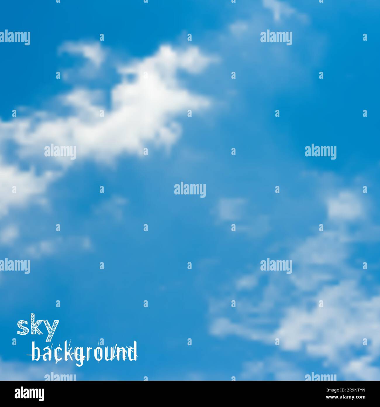Vector background with blue sky and clouds Stock Vector Image & Art - Alamy