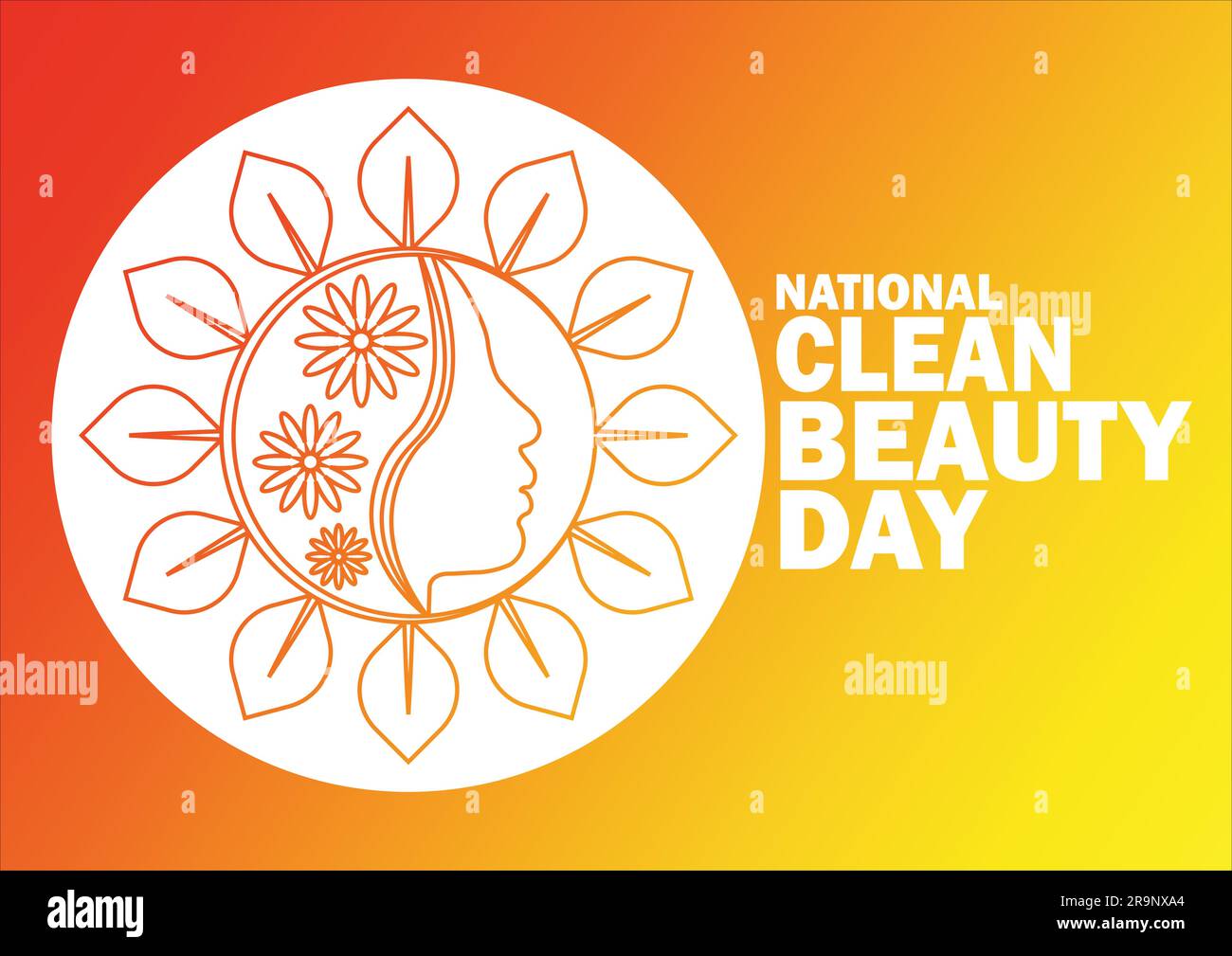 National Clean Beauty Day Vector illustration. Holiday concept