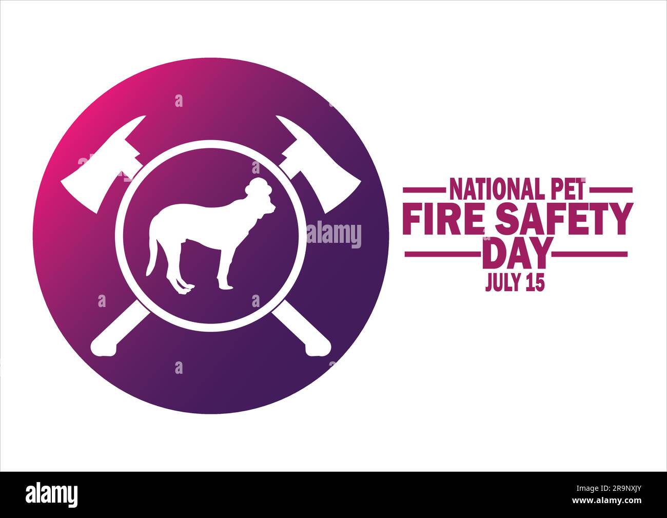 National pet fire safety day vector illustration july 15 holiday