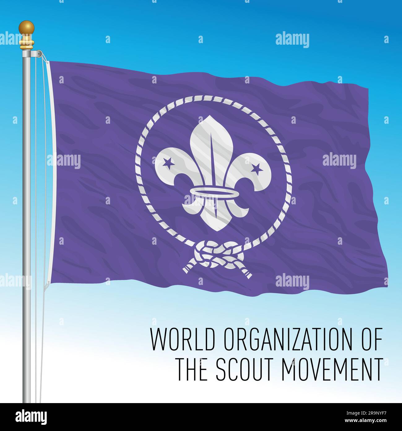 International Scout Movement flag, vector illustration Stock Vector