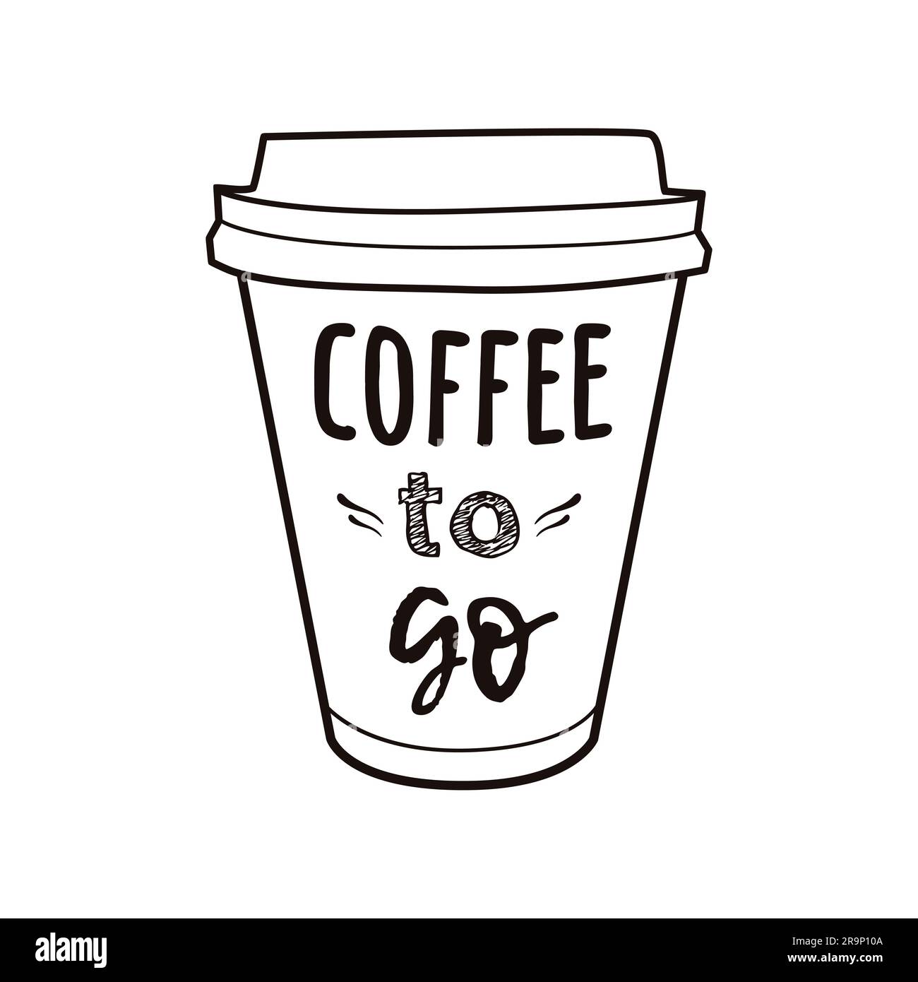 Vector illustration of a take away coffee cup with phrase Coffee to go .  Vintage drawing for drink and beverage menu or cafe design Stock Vector  Image & Art - Alamy