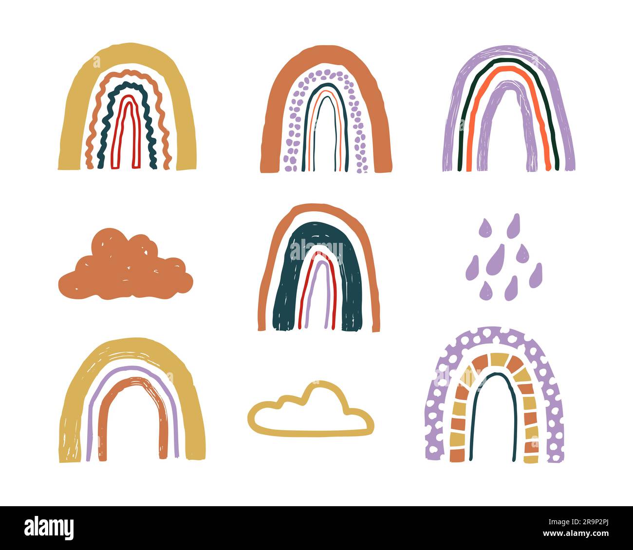 Drawn rainbows hi-res stock photography and images - Alamy