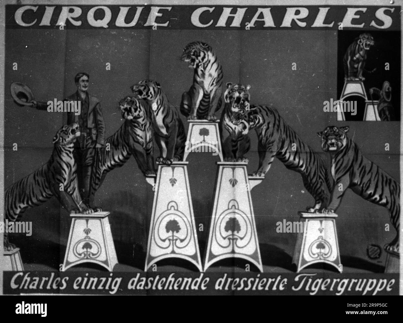 circus, Cirque Charles, advertising poster, circa 1900, ADDITIONAL-RIGHTS-CLEARANCE-INFO-NOT-AVAILABLE Stock Photo