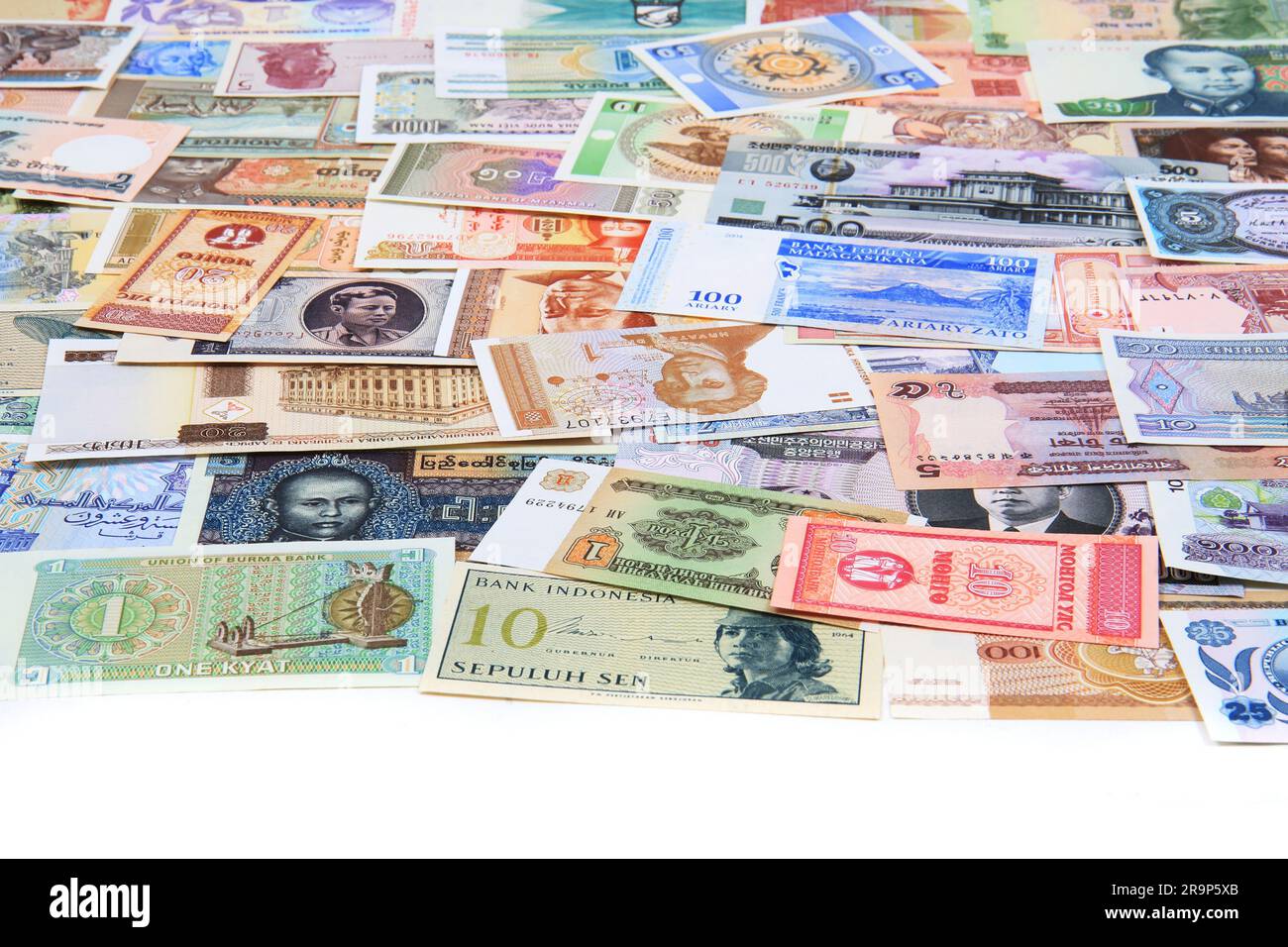 banknotes from the all world as very nice finance background Stock ...