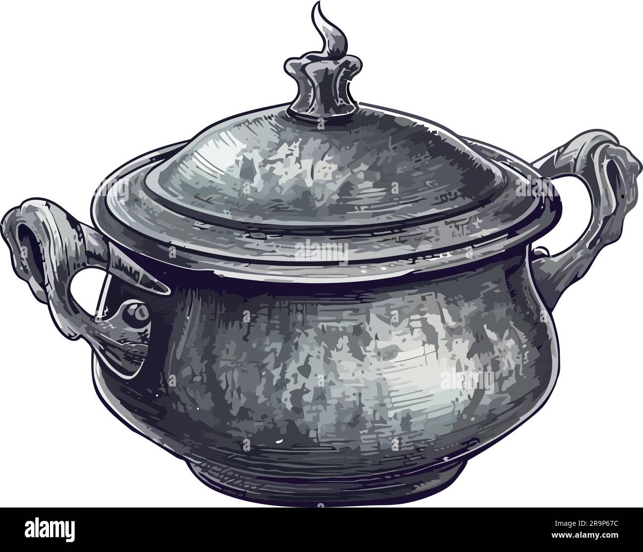 Old fashioned teapot Stock Vector Images Alamy