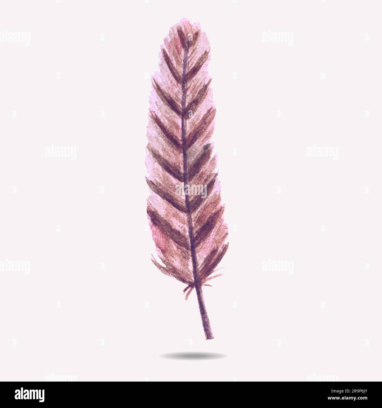 Vector illustration with watercolor feather Stock Vector Image & Art ...