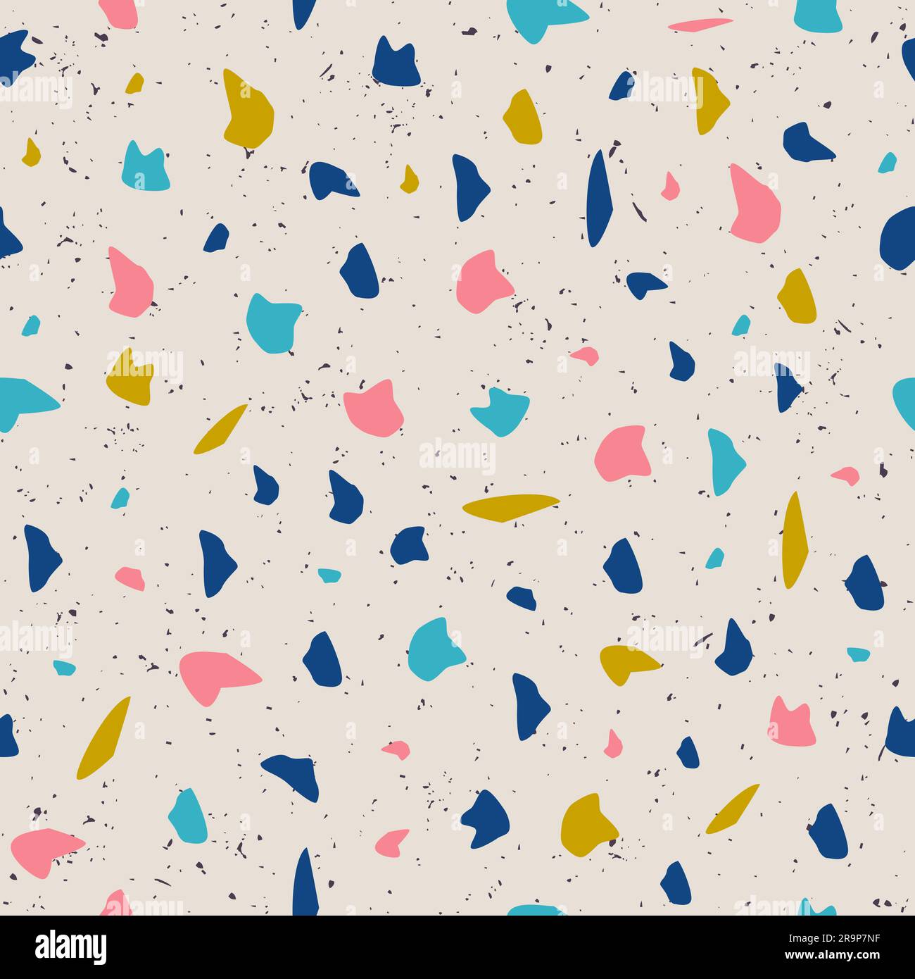 Vector seamless terrazzo pattern. Background with textured surface ...