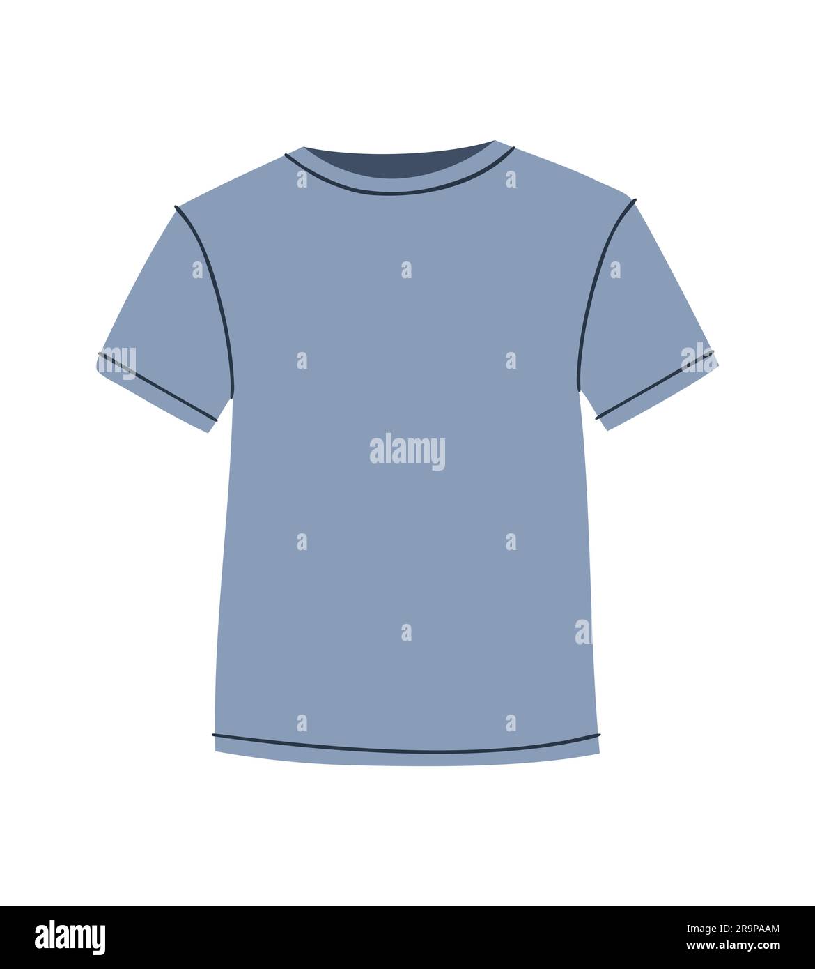 Vector illustration of a T-shirt in cartoon style isolated on white