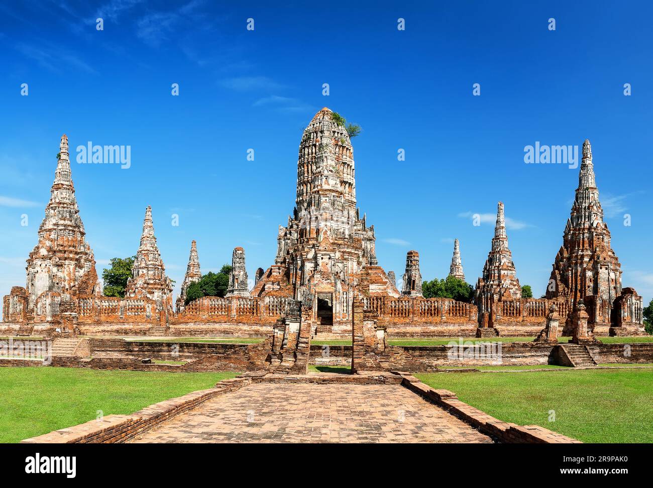 Pagoda At Wat Chaiwatthanaram Temple Is One Of The Famous Temple In pagoda-at-wat-chaiwatthanaram-temple-is-one-of-the-famous-temple-in