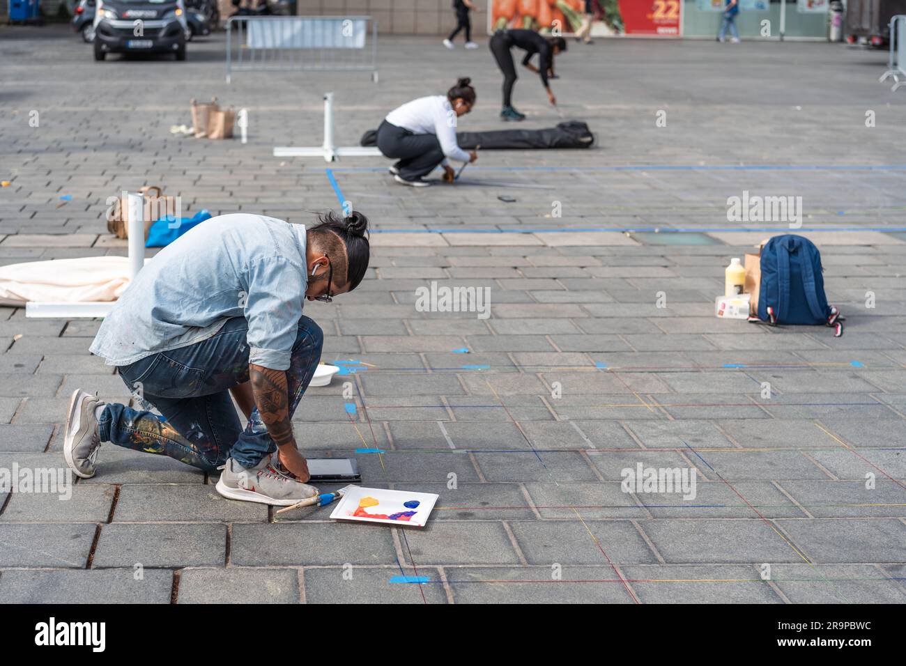 Kaiserslautern, Germany. 28th June, 2023. Three international artists