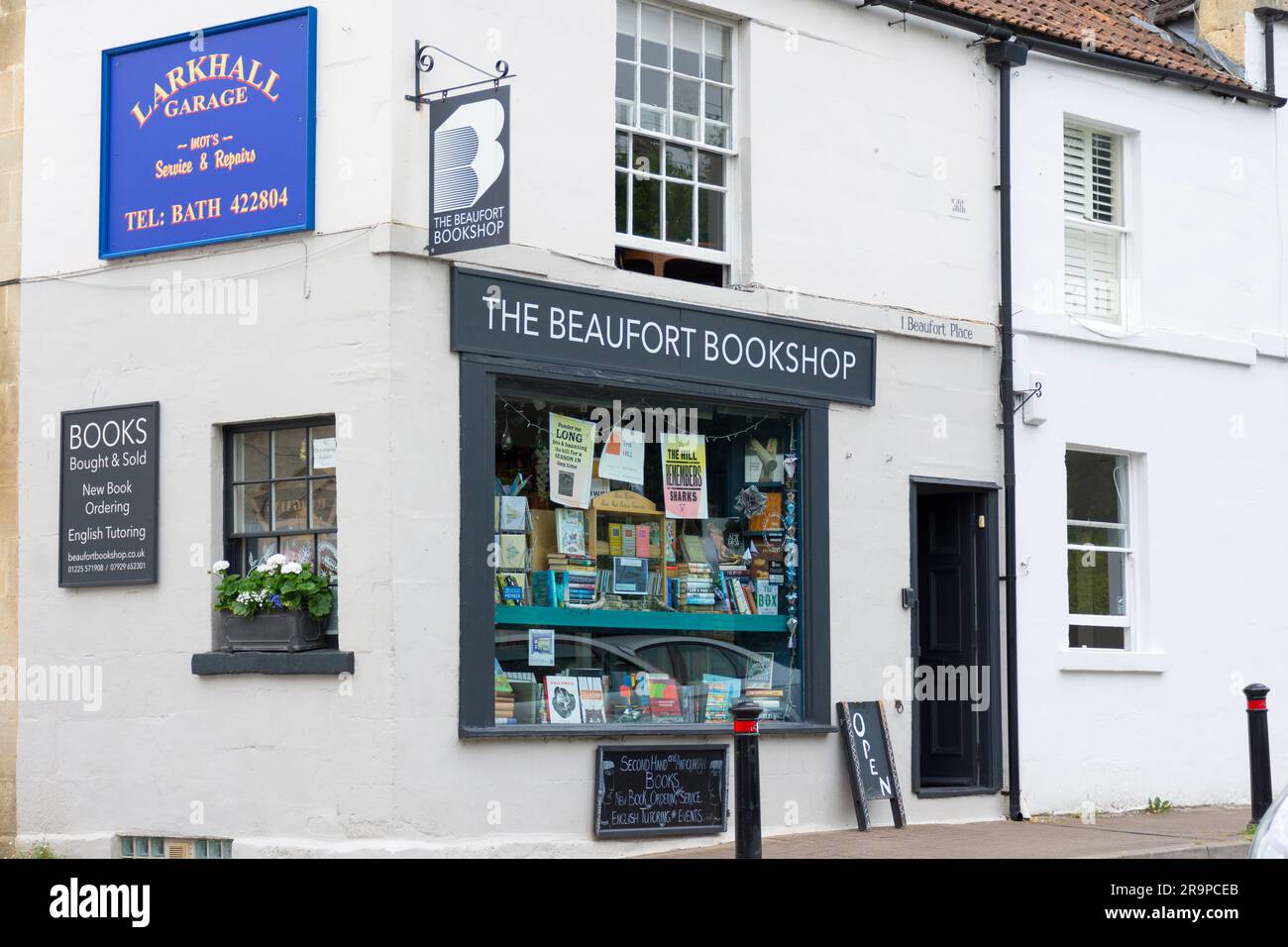The Beaufort Bookshop in Larkhall near Bath, Somerset, England, UK Stock Photo