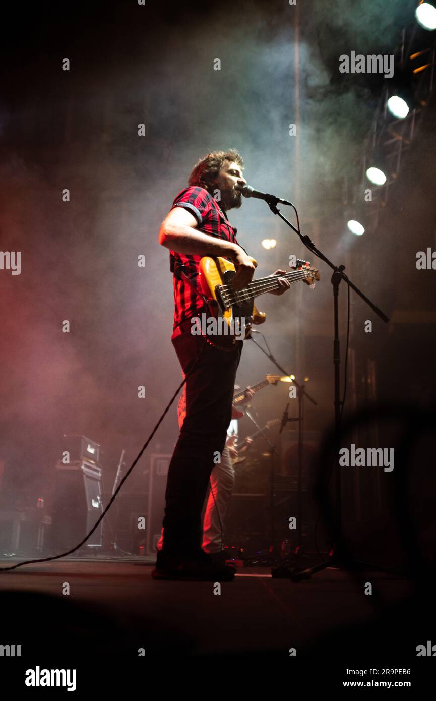 Madrid, Spain. June 23, 2023. Rock Music Performance with Electric