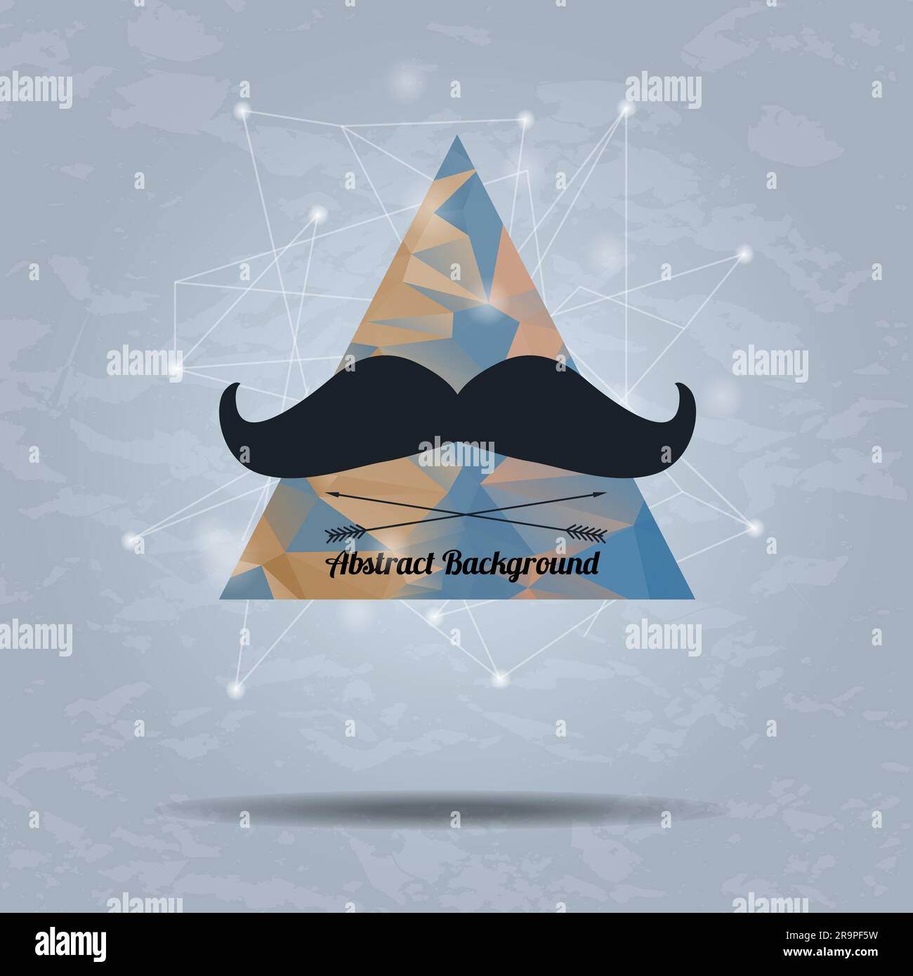 Vector abstract hipster background with triangle and mustaches Stock ...