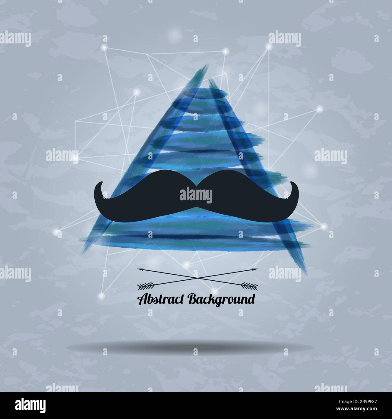 Vector abstract hipster background with triangle and mustaches Stock ...