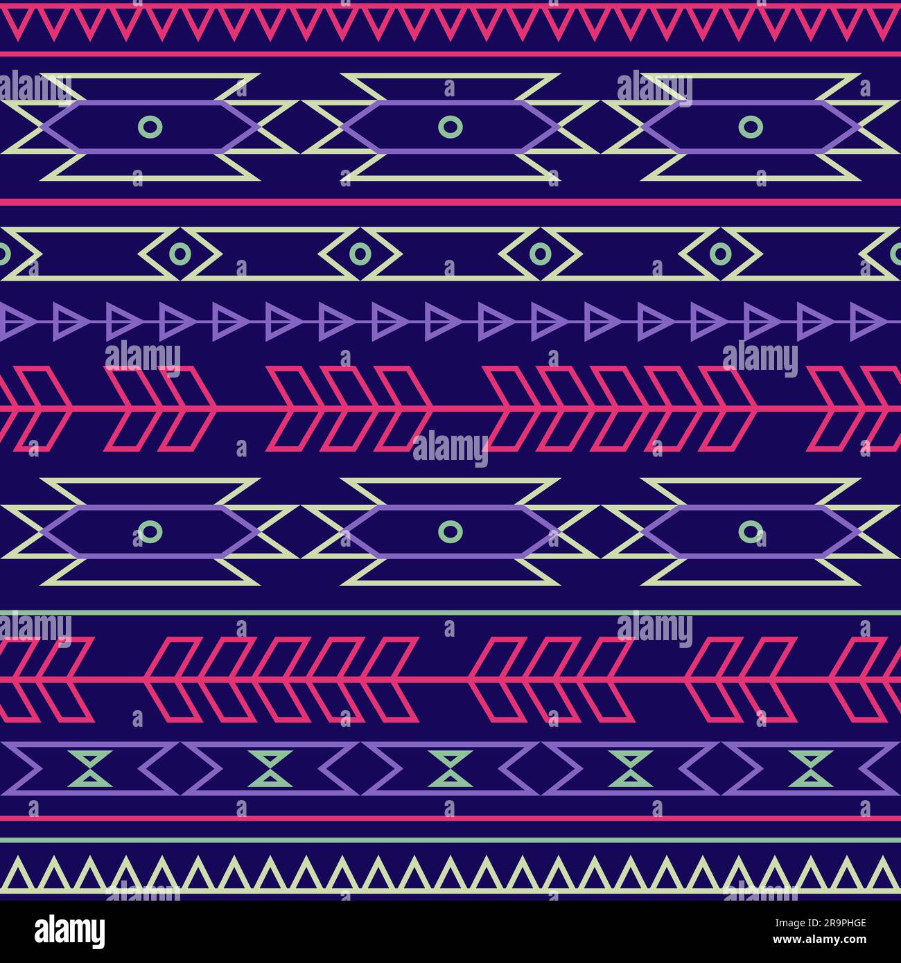 Vector seamless colorful decorative ethnic pattern Stock Vector Image ...