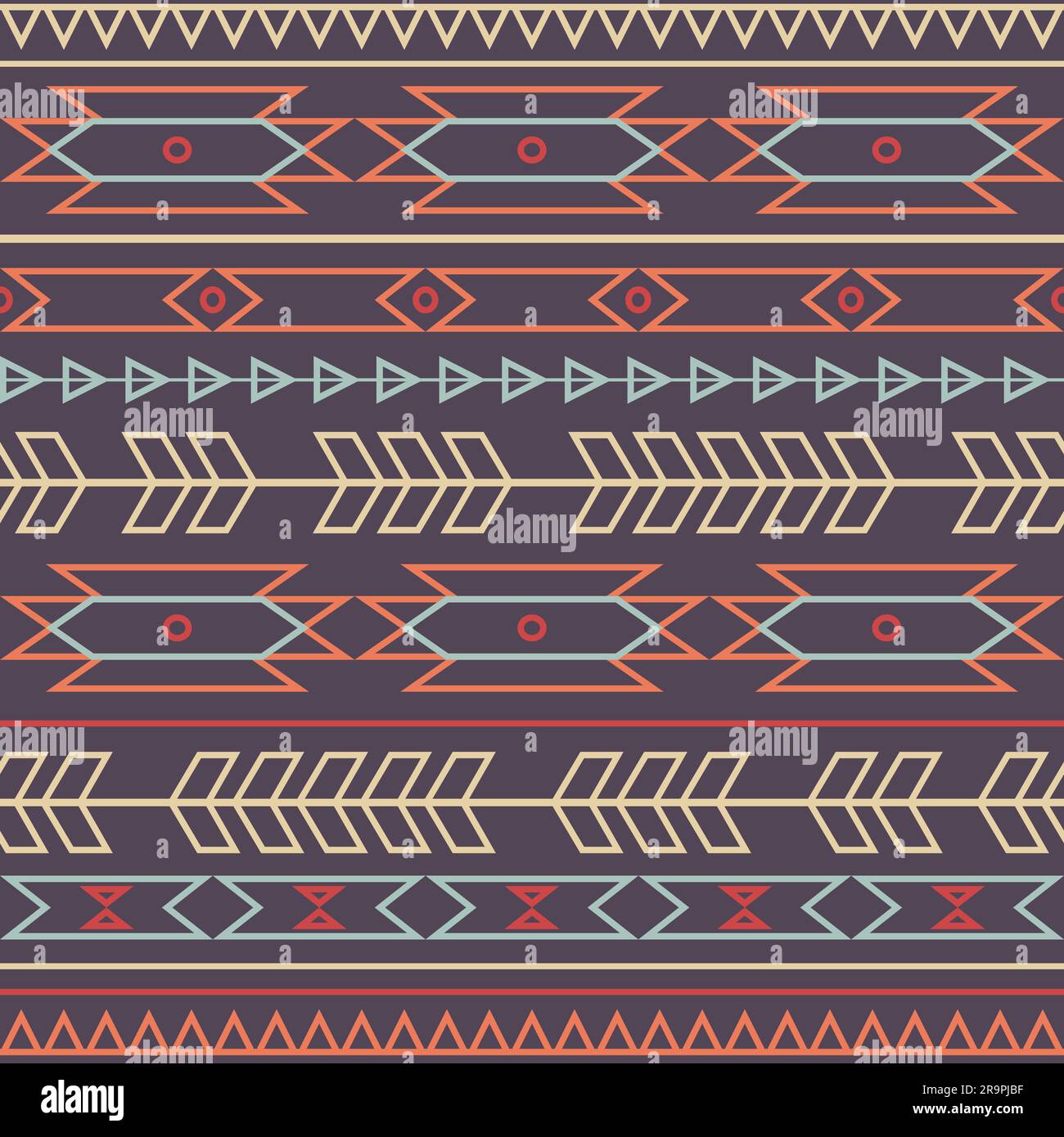 Vector seamless colorful decorative ethnic pattern Stock Vector Image ...