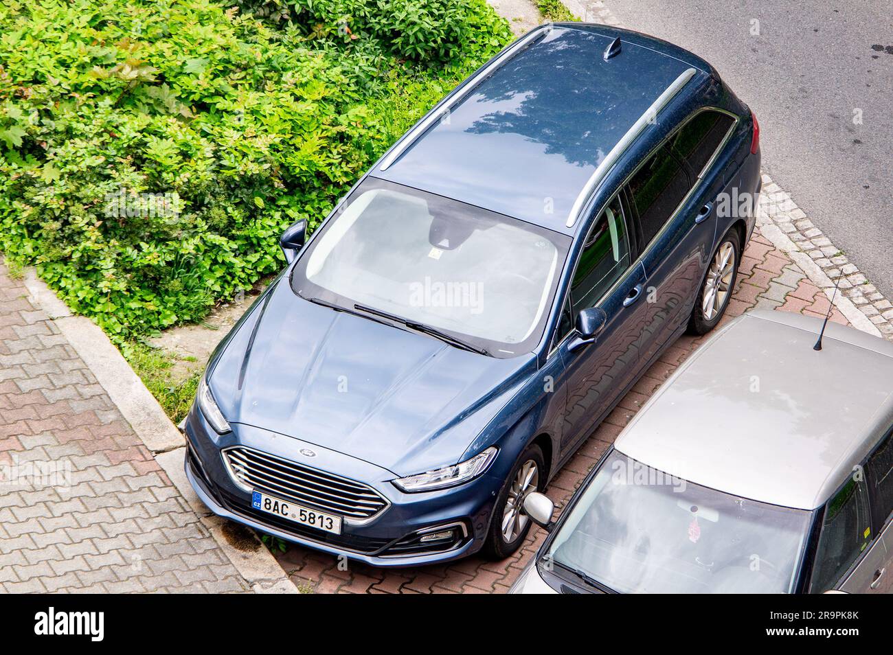 OSTRAVA, CZECH REPUBLIC - MAY 23, 2023: Last generation of Ford Mondeo Combi Turnier car parked Stock Photo