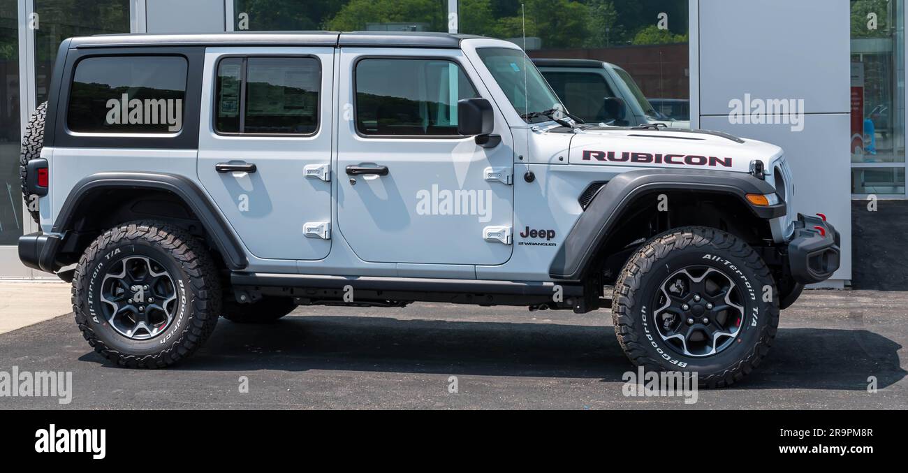 A new four door Jeep Wrangler for sale at a dealership in Warren ...
