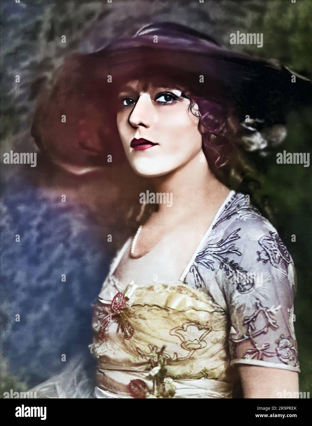 Colorized photograph of silent film actress Mary Pickford Stock Photo