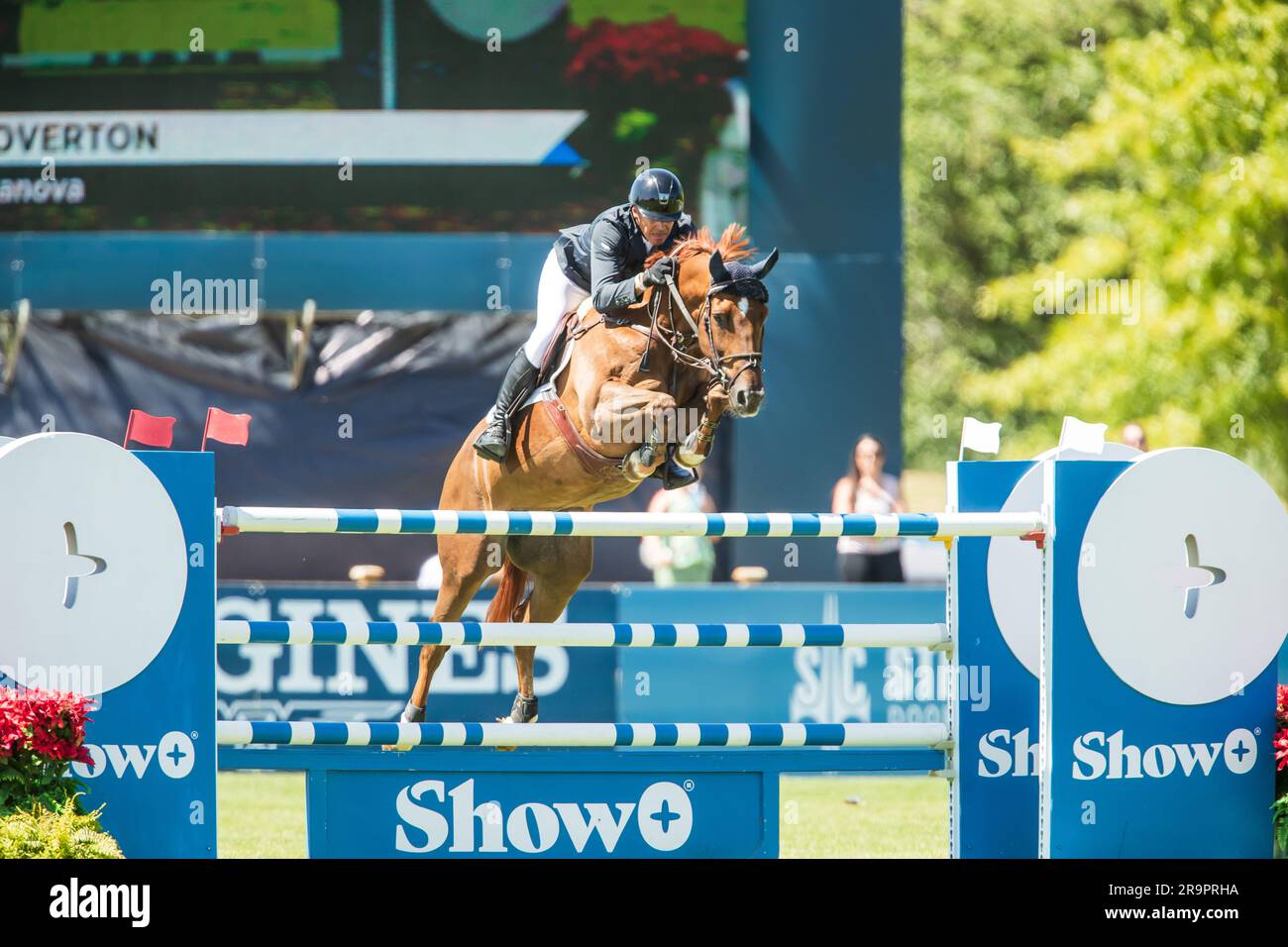 Team Australia Riders compete in the FEI Nations Cup in Langley, Canada on June 4, 2023. Stock Photo