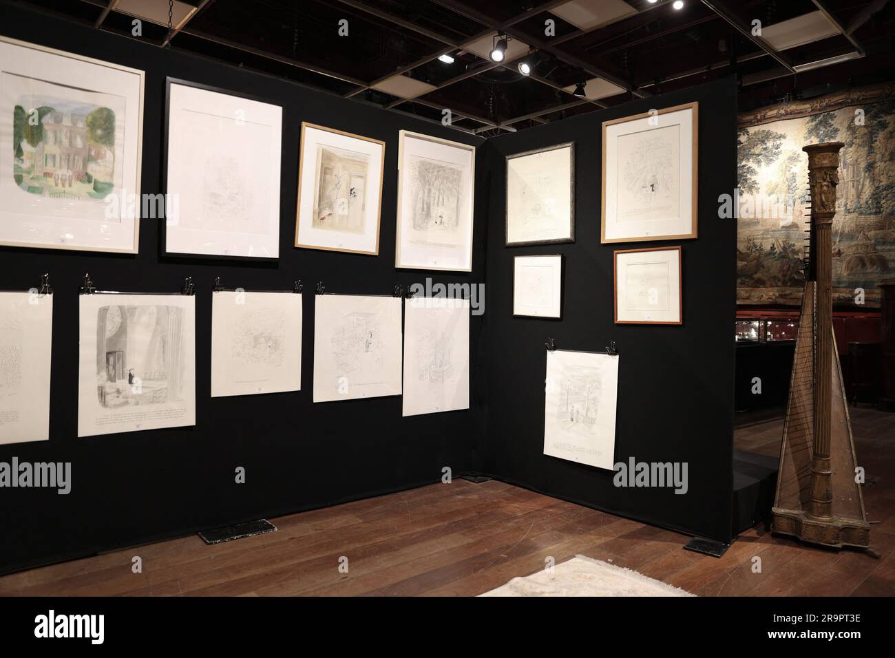 Paris, France. 28th June, 2023. About twenty original drawings by Sempe coming directly from the family of the artist will be put up for sale by the Baron Ribeyre study on Thursday June 29, 2023 in Paris Drouot, on June 28, 2023 in Paris, France. Photo by Christophe Michel/ABACAPRESS.COM Credit: Abaca Press/Alamy Live News Stock Photo