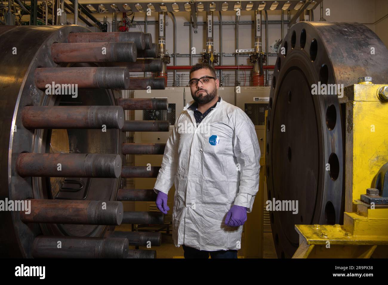 Engineer and technician Daniel Gerges posed for a portrait in the Glenn ...