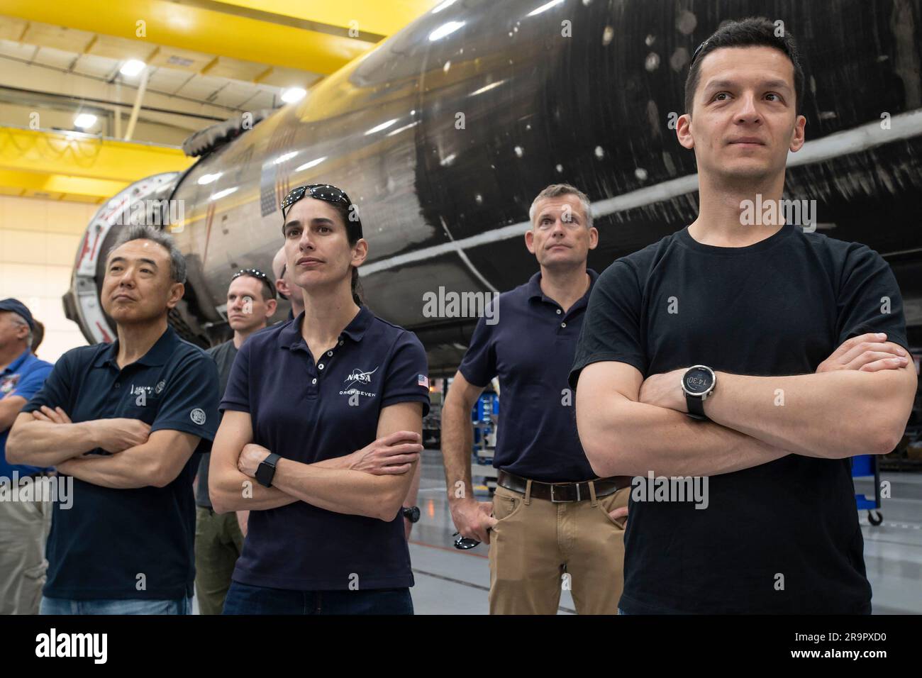 Images from SpaceX USCV-7 (Crew 7) mission showing the spacecraft, crew ...