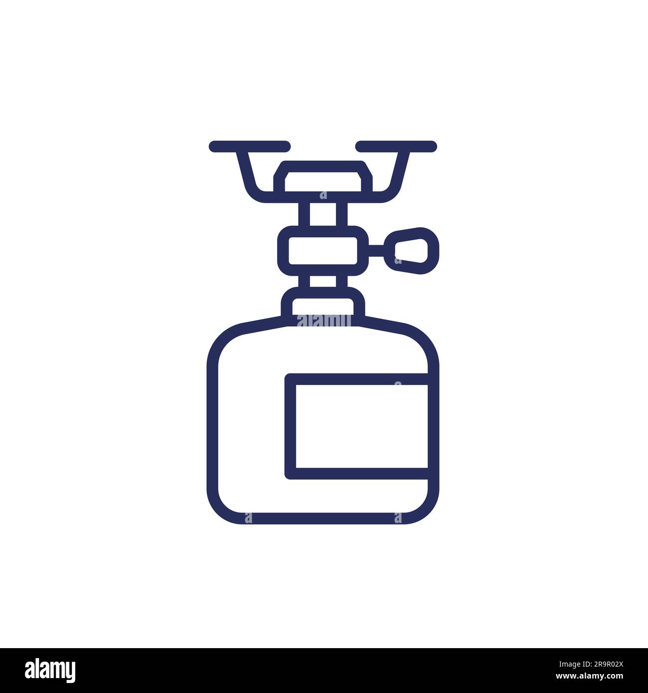 camping gas stove line icon Stock Vector