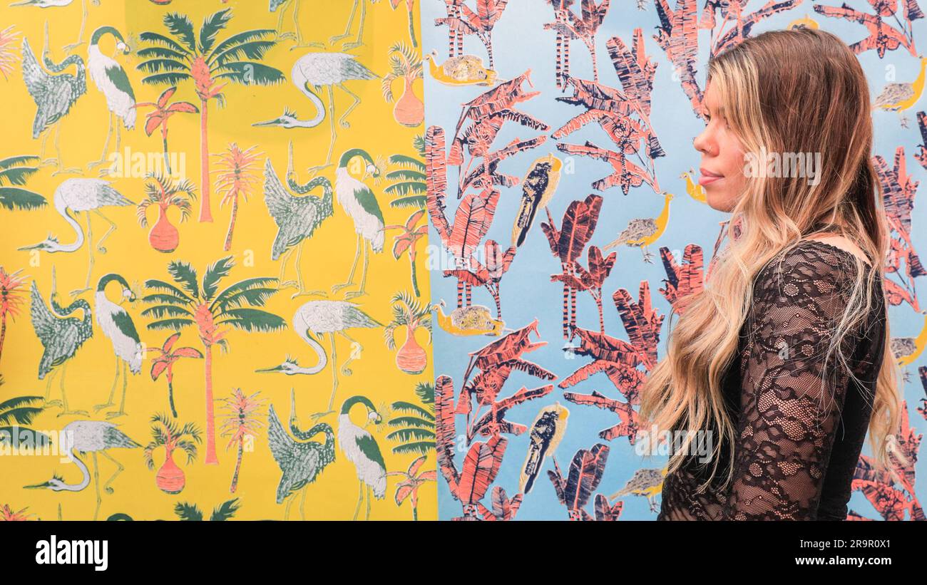 Ruby Talbot London, UK, 28th June 2023. Textile designer Ruby Murray, Heriot Watt ...