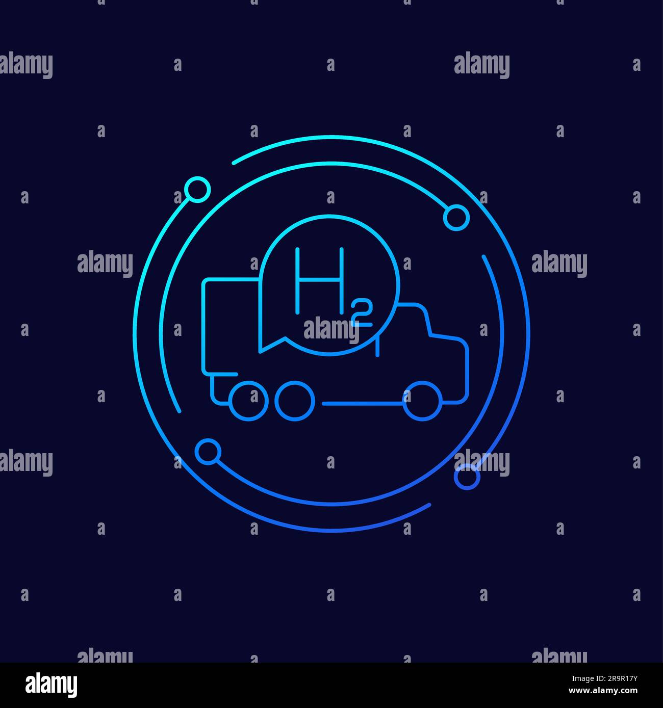 Hydrogen powered fuel cell electric vehicle Stock Vector Images Alamy