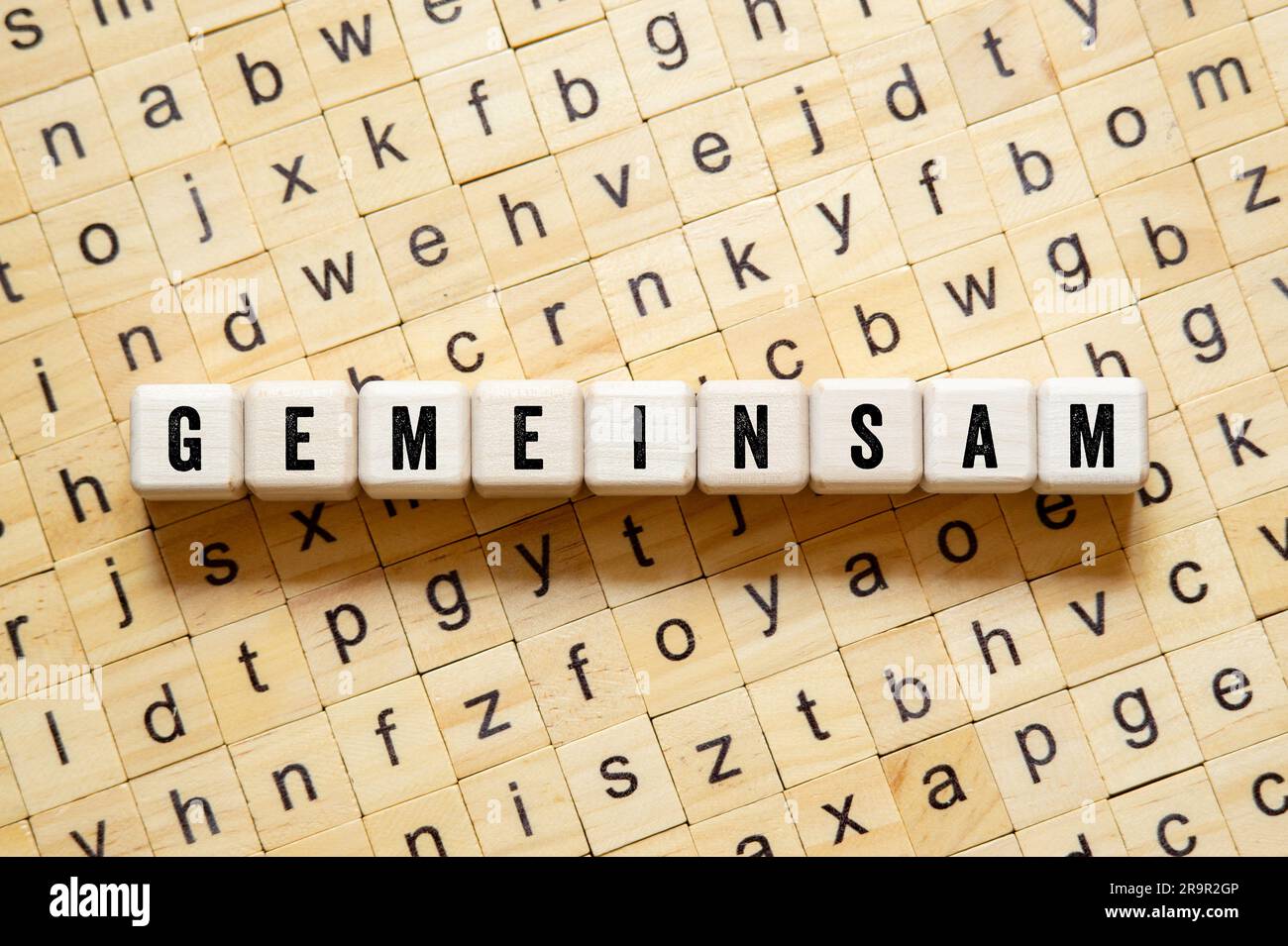 Gemeinsam - word concept together on german language,text Stock Photo