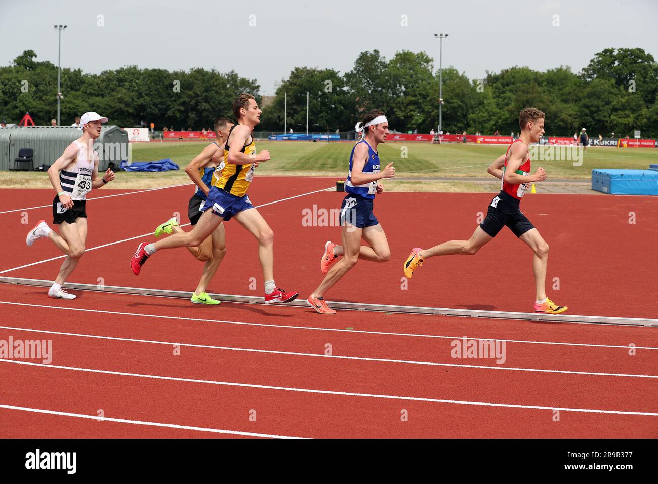 The leading group in the 5000m at the U20 & U23 England Athletics Championship 2023 Stock Photo