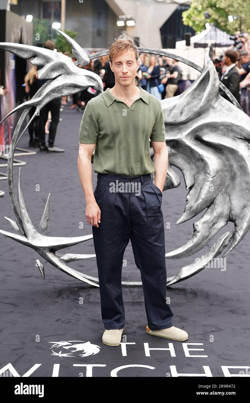 Sam Woolf attending the UK premiere of The Witcher season 3, at the Now