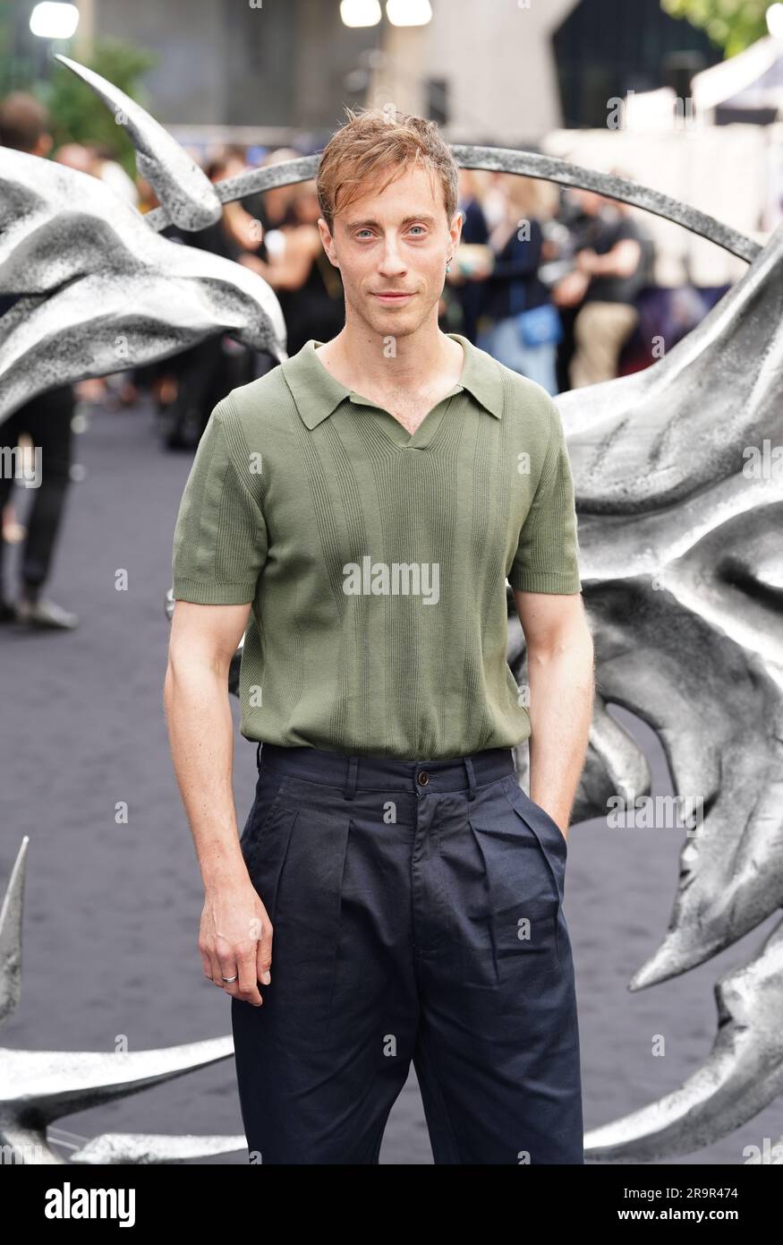 Sam Woolf attending the UK premiere of The Witcher season 3, at the Now