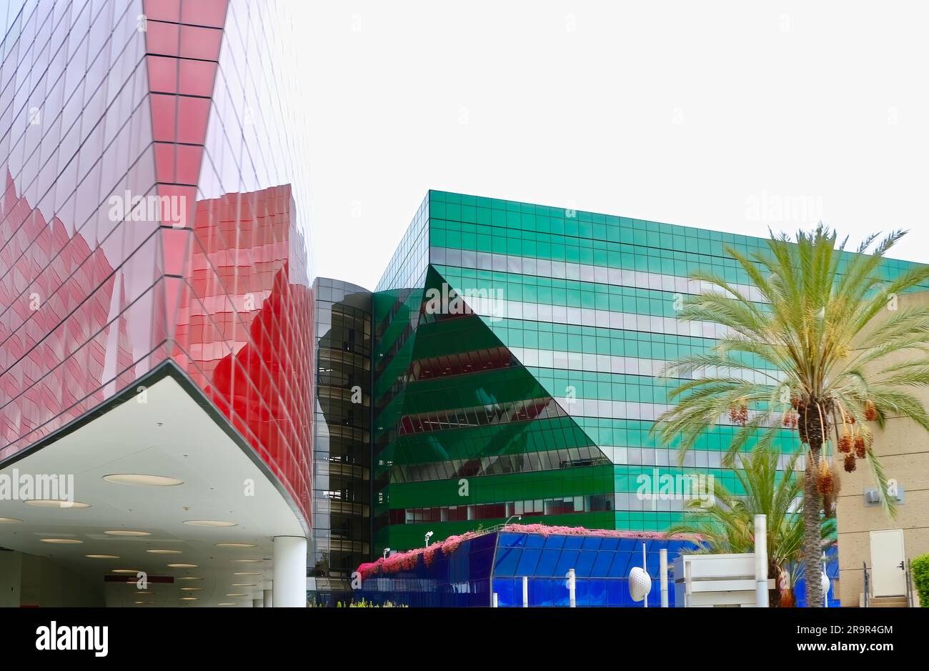 Center Green and Center Red buildings at the Pacific Design Center West Hollywood Los Angeles California USA Stock Photo