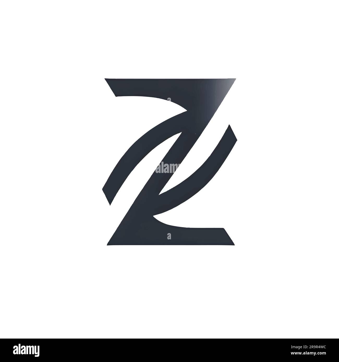 logo illustration of the letter z on a white Stock Vector