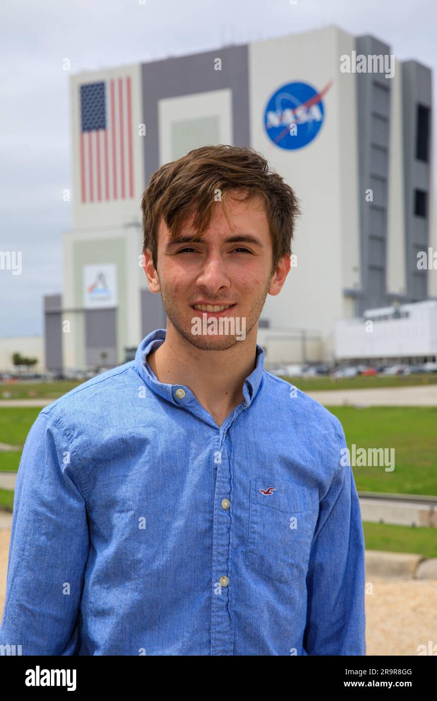 Nasa Pathway Internship Program Jonah Saunders, Electrical Engineering Pathways Intern, poses in front ...
