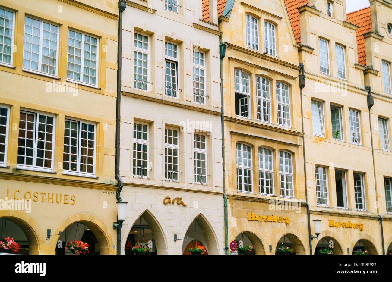 House architecture at the Prinzipal market in Munster Stock Photo Alamy