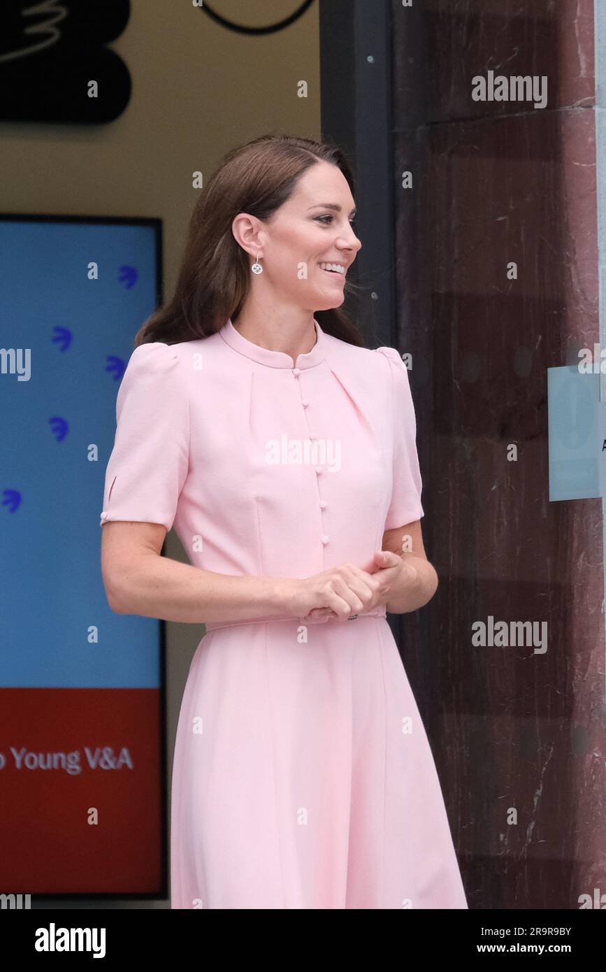London, UK. 28th June, 2023. Catherine, the Princess of Wales opens the Young V&A. The museum in Bethnal Green, formerly known as the Museum of Childhood, has undergone a three-year makeover and is due to reopen to the public on July 1st. Credit: Eleventh Hour Photography/Alamy Live News Stock Photo