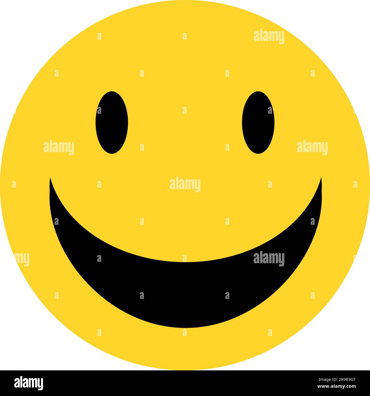 Surprised emoticon on white background. Stock Photo