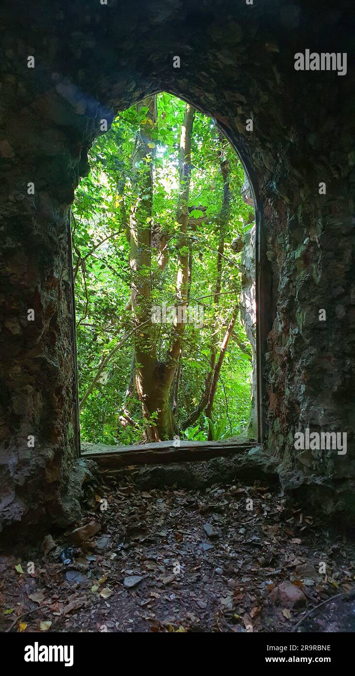 The grotto ruin talacre abbey wales uk Stock Photo - Alamy