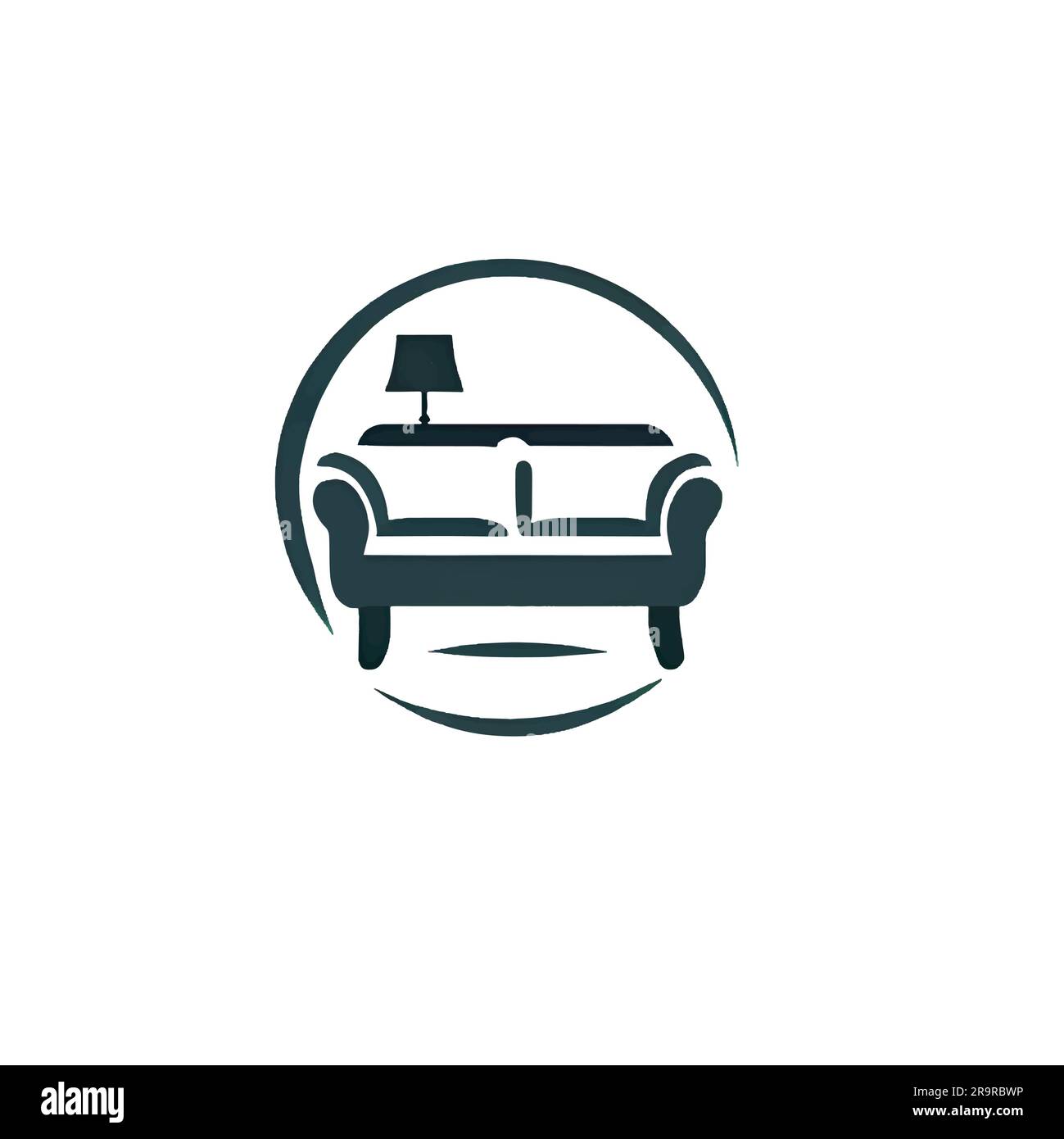 sofa logo illustration for living room, living room, office among others Stock Vector Image