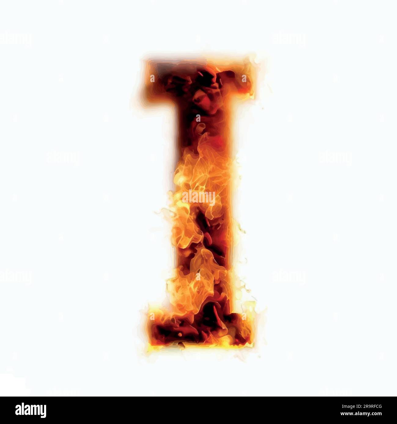 capital letter I in on fire Stock Vector Image & Art - Alamy