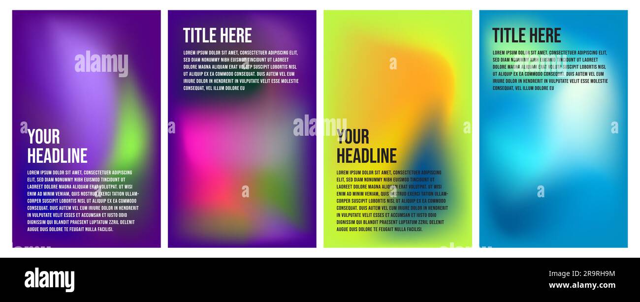 Colorful abstract mesh liquid and fluid background for poster, cover or social media design. Minimalist geometric blend and blur smooth gradient Stock Vector