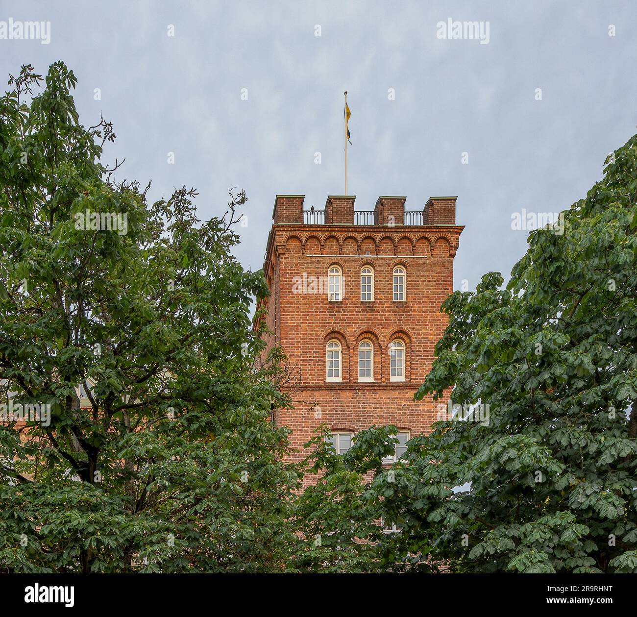 AF Borgen is the tower of The Academic Society, a student organisation i Lund, Sweden, July 17, 2022 Stock Photo